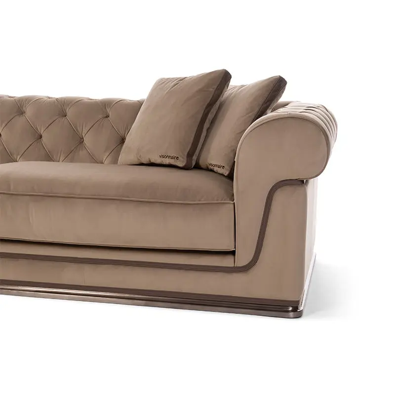 Furnistyle Italian Design Luxury Sofas High Quality Modern Leather Sofa Set for Home and Villa Living Room Furniture — image 5