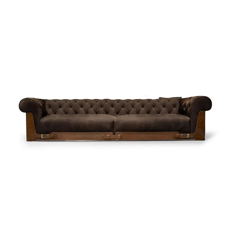Furnistyle Italian Design Luxury Sofas High Quality Modern Leather Sofa Set for Home and Villa Living Room Furniture — image 6