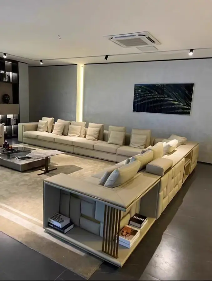Furnistyle Custom Made Luxury Leather Sofa Set High-End Premium L-Shape One-Stop Solution for Modern Italian Extendable Sponge — image 3