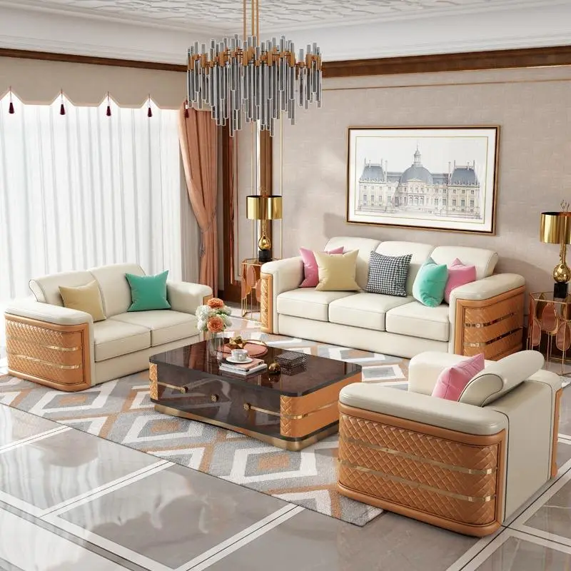 Furnistyle European Furniture Round Shape Genuine Leather Chaise Lounge Sectional Sofas Sofa Beds Relaxing Sofas — view 1
