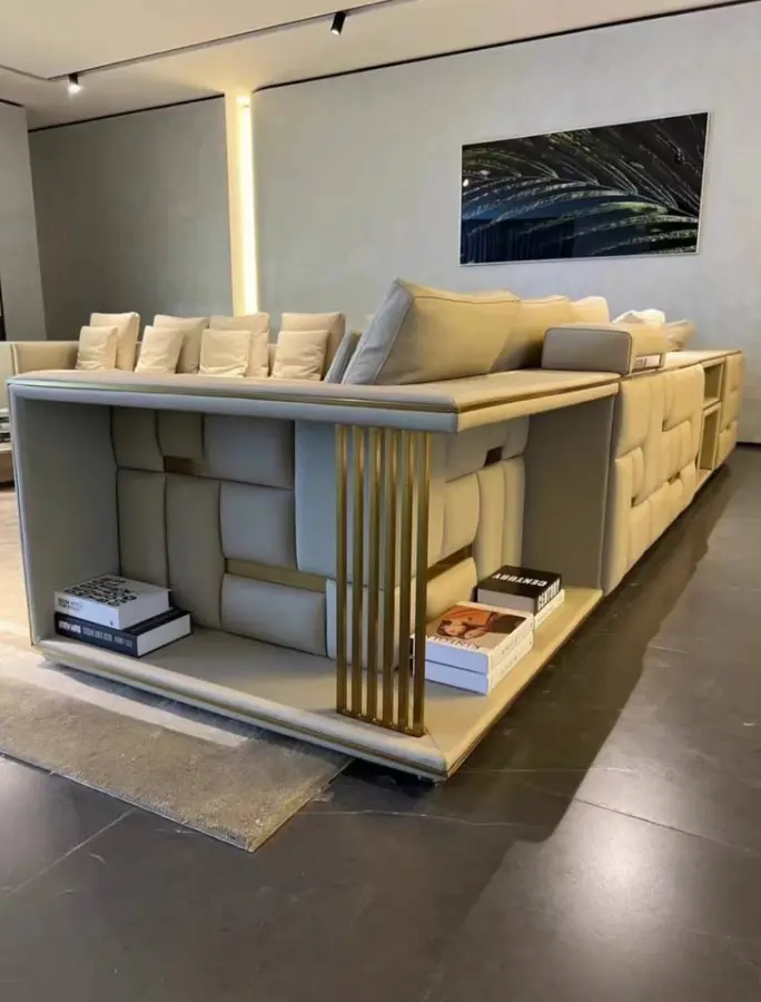Furnistyle Custom Made Luxury Leather Sofa Set High-End Premium L-Shape One-Stop Solution for Modern Italian Extendable Sponge — image 4
