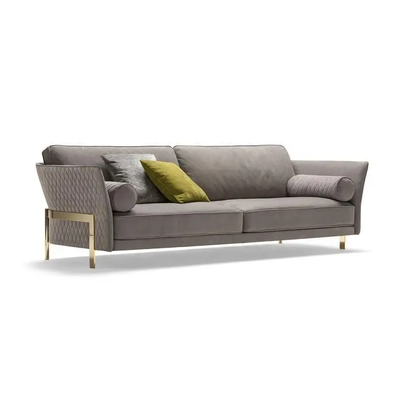 Furnistyle Luxury Italian Design 3-Seater Extendable Sofa Set Durable Fabric Couch Furniture Sponge Filling Modern Style Villas — image 7