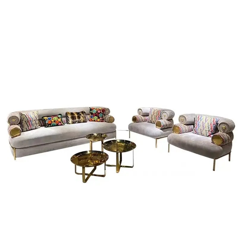 Furnistyle Italy Designer Style Sofa Sets for Living Room Modern Velvet 3 Seater Fabric Sectional Sofa Set Furniture Lux — view 1