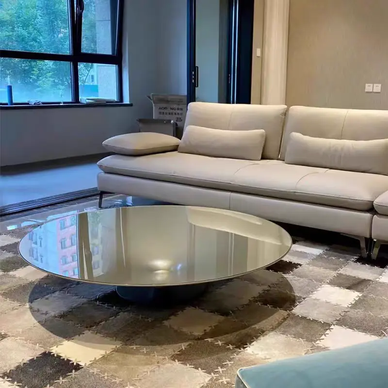 Nordic Luxury Round Coffee Table Contemporary Design Metal Material for Home Living Room Furniture — image 4