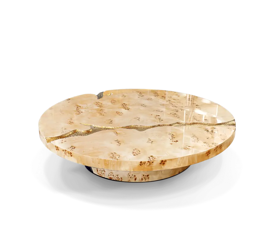 Hot Sale Unique Design Stainless Steel and Gold Crack Coffee Table Living Room Furniture for Home Use — view 1