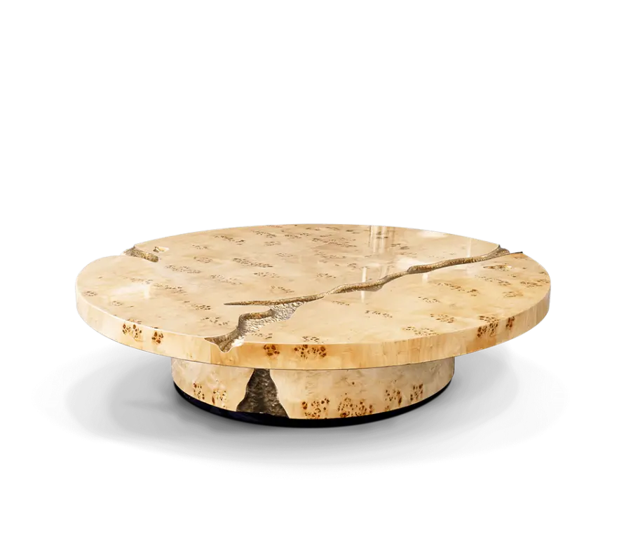 Hot Sale Unique Design Stainless Steel and Gold Crack Coffee Table Living Room Furniture for Home Use — image 2