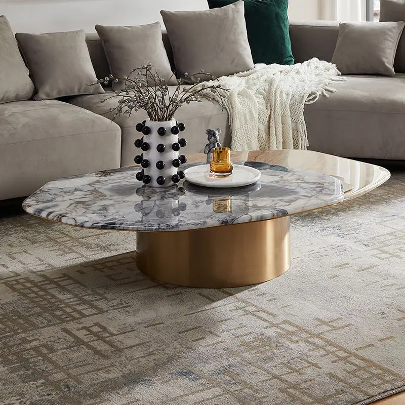 Furnistyle Living Room Sofa Side Table Modern Simple Coffee Table Luxury Small Apartment Tea Table for Living Room — view 1
