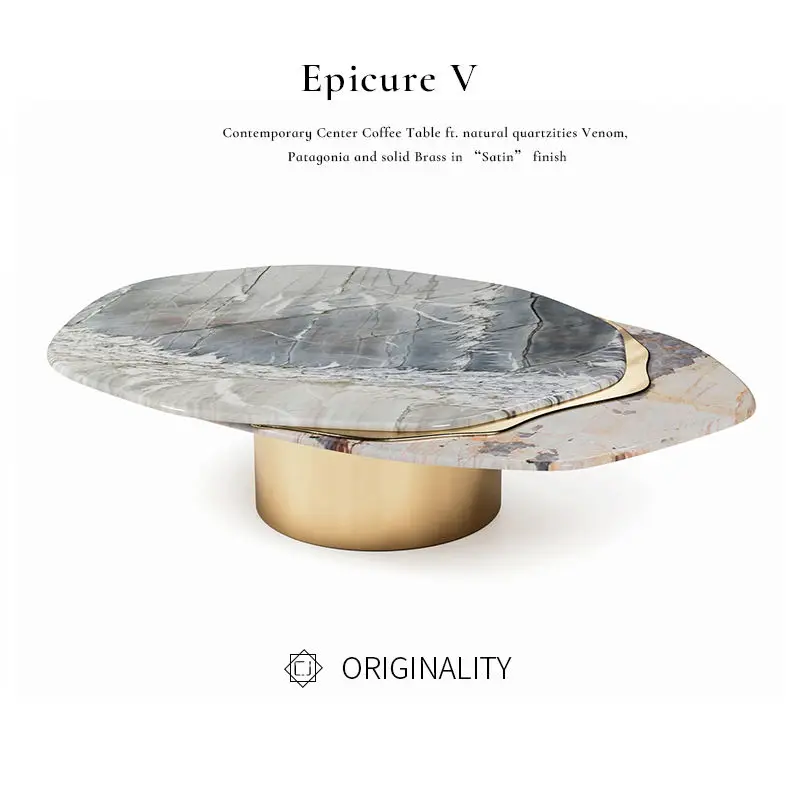 Furnistyle Living Room Sofa Side Table Modern Simple Coffee Table Luxury Small Apartment Tea Table for Living Room — image 2