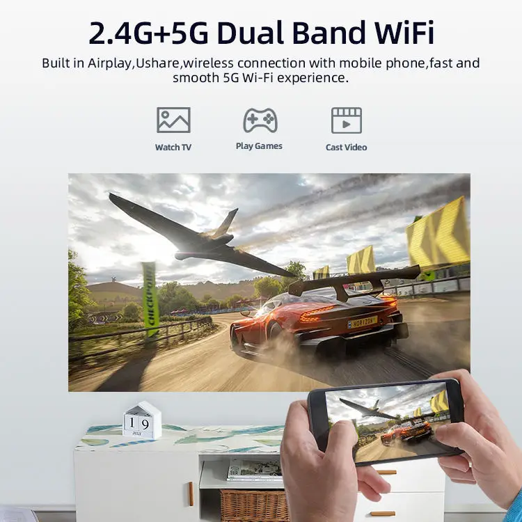 WOWOTO M8 OEM DLP 4K Smart Projector Factory Direct Native 1080P Google TV Auto Focus Portable for Home Theater Outdoor — image 6