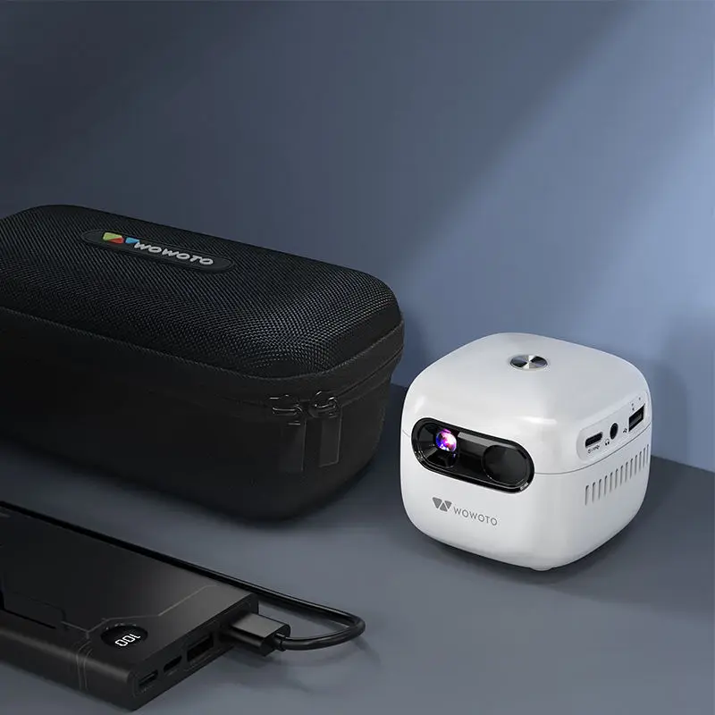 WOWOTO Q8 Pico DLP 4K Mini Projector Android 13 Google TV Auto Focus Pocket Size Portable Rechargeable for Travel Home Cinema — image 6