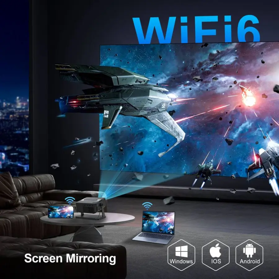 Professional Android 11.0 Home Theater Projector Manual Focus Lens Mini 720p 120 Lumens 8GB Storage Home Cinemas Education — image 6