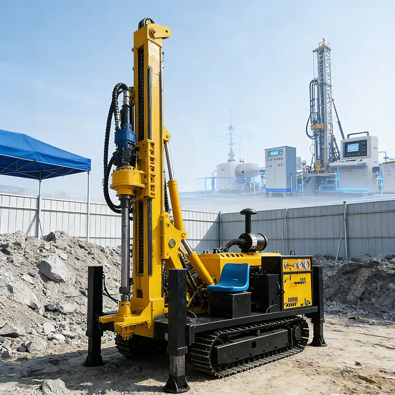 Customized 800m Full Hydraulic Core Drilling Machine Crawler Type Geological Rig Durable Rock Coring Equipment — view 1