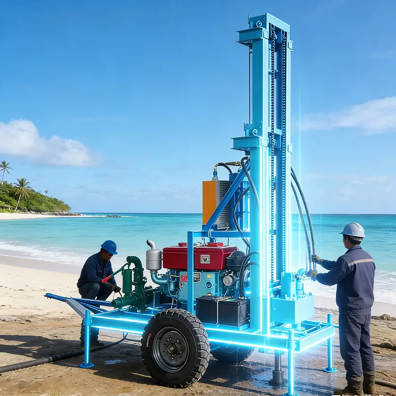 Portable Water Well Drilling Rig Hydraulic Borehole Drilling Machine for Deep Well Commercial Industrial Drilling Equipm — view 1