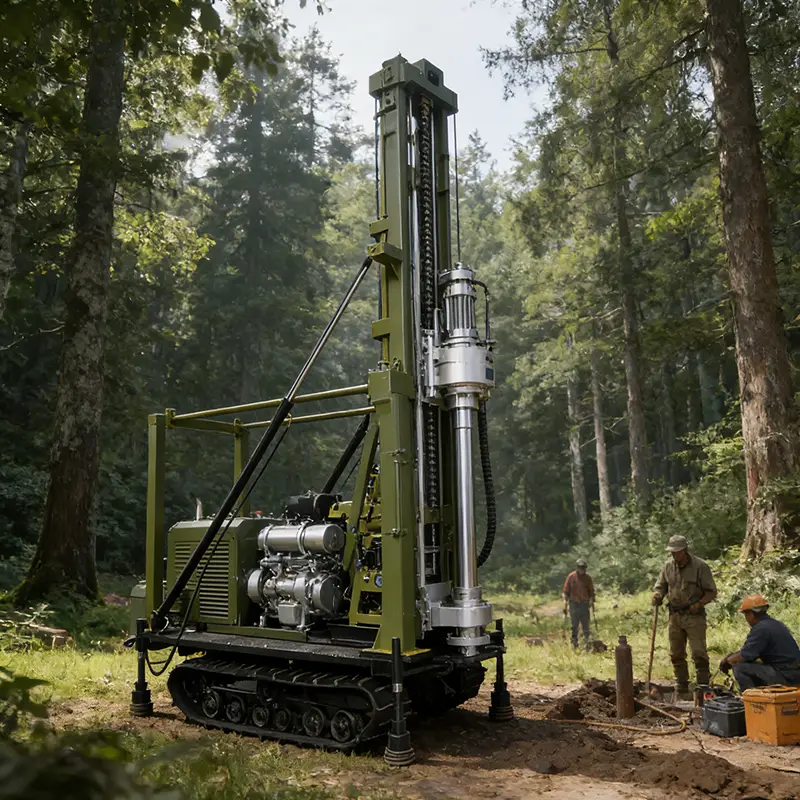 Hydraulic Core Water Well Drilling Rig Geological Exploration Core Drilling Machine High Power for Deep Well Drilling Pr — view 1