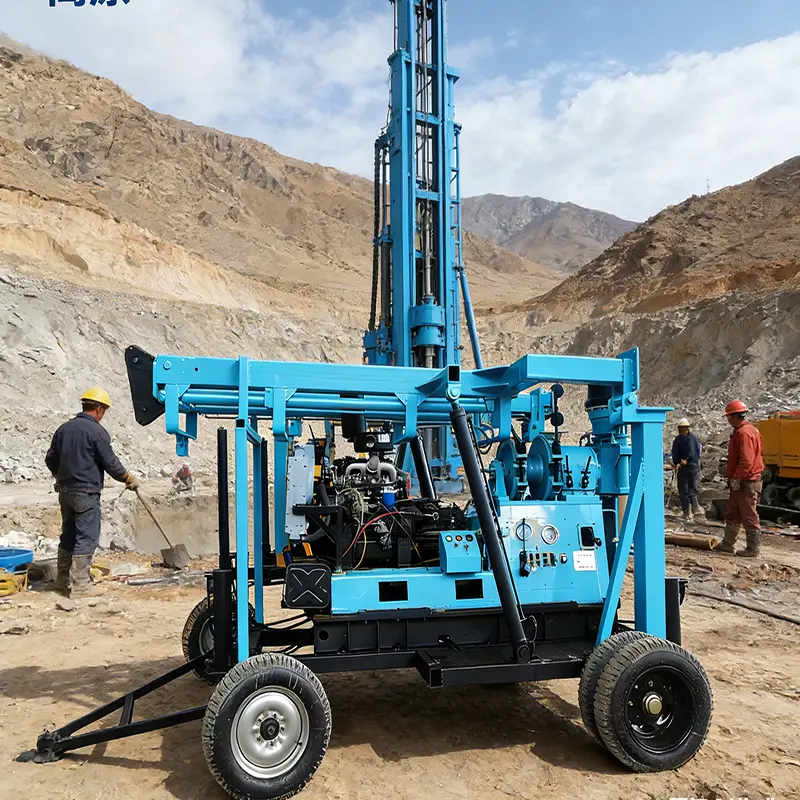 Vertical Spindle Core Water Well Drilling Rig Mobile Machine for Geological Exploration Core Drilling Well Drilling — view 1