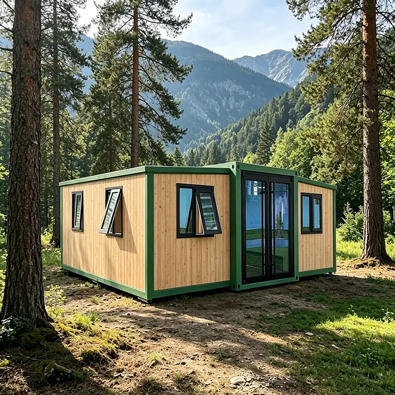 Customized Foldable Tiny House Aluminum Alloy Frame Flat Pack Shipping Easy Storage Outdoor Mobile Living Holiday Cabin — view 1