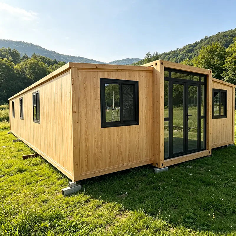 Customized Expandable Foldable House Rock Wool Sandwich Panel Cold Resistant Steel Frame Winter Warm Residential Cabin — view 1