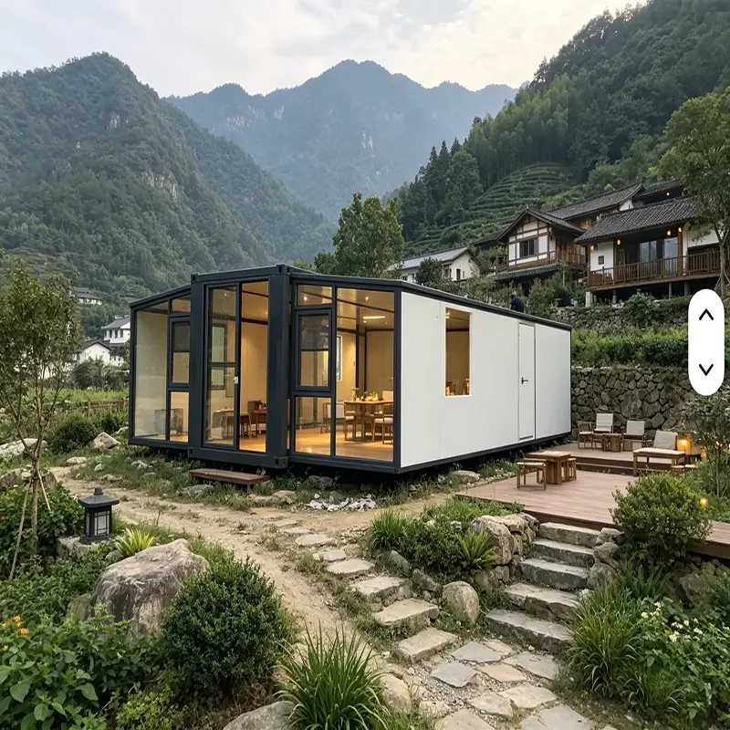Customized Modular Foldable Home 20ft Waterproof Fireproof Insulated Movable Temporary Living Vacation Cabin Studio Apar — view 1