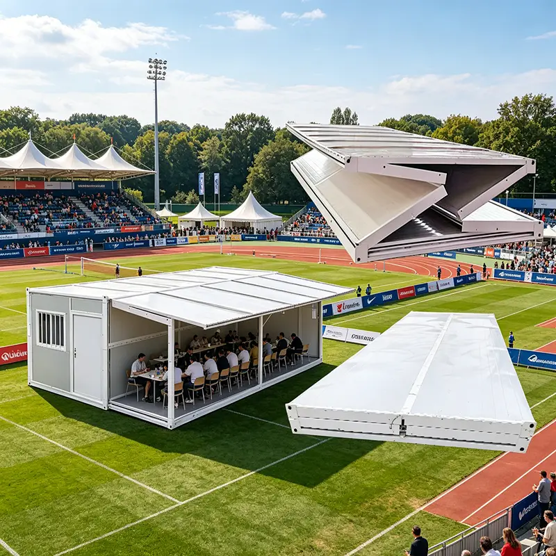 Customized Foldable Prefab House Slim Steel Structure Weather Resistant Easy Install Garden Yard Mobile Leisure Living C — view 1