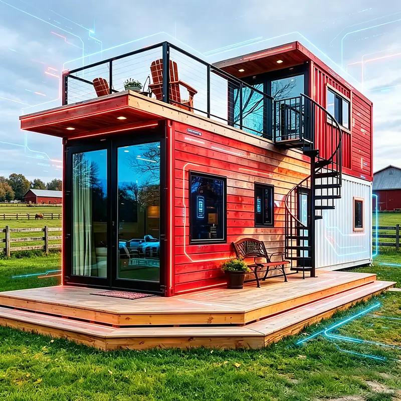 Customized Foldable Camping Container House 20ft 30ft 40ft Compact Design Ventilated Insulated Portable Outdoor Adventur — view 1