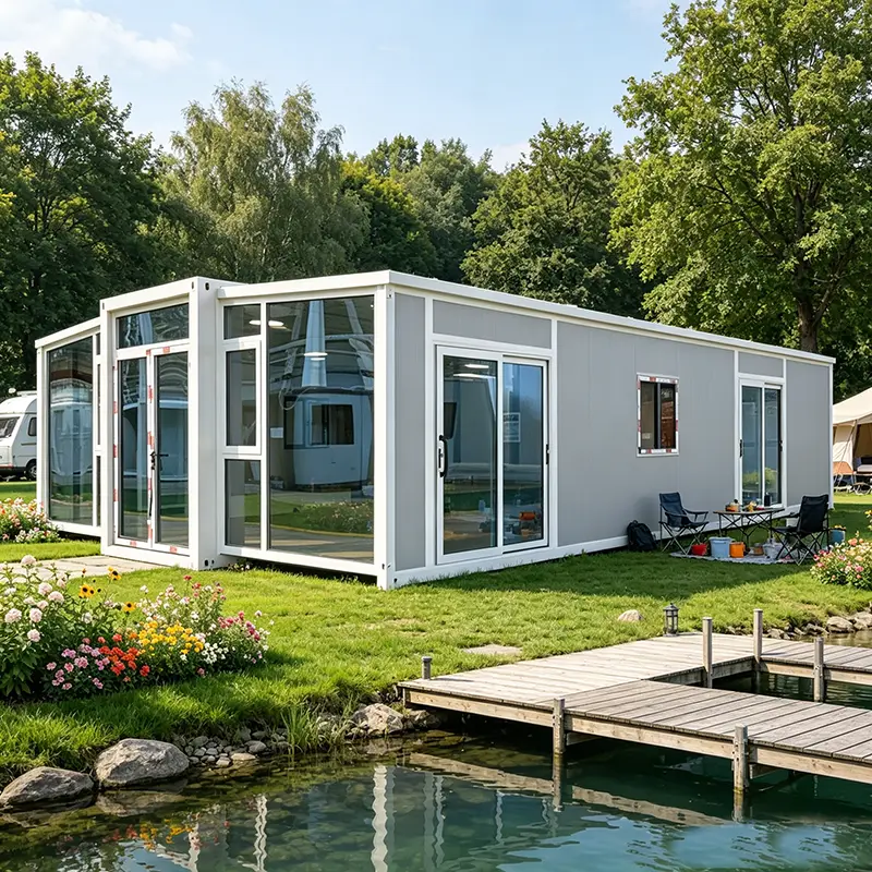 Container House Prefabricated Cabin 20ft Steel Frame EPS Panel Rapid Install Temporary Shelter For Construction Site Wor — view 1