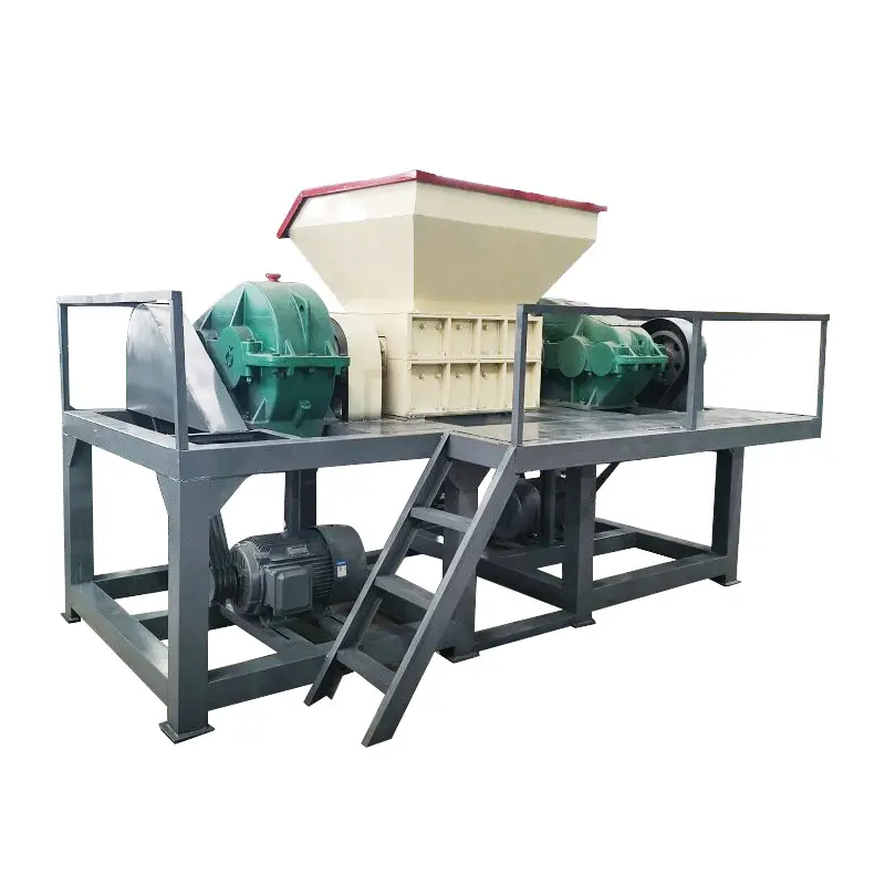 Customized Tire Shredder Machine, Double Shaft Rubber Tyre Crusher, Shredding Equipment for Hard Steel Wire Radial Tires — image 6