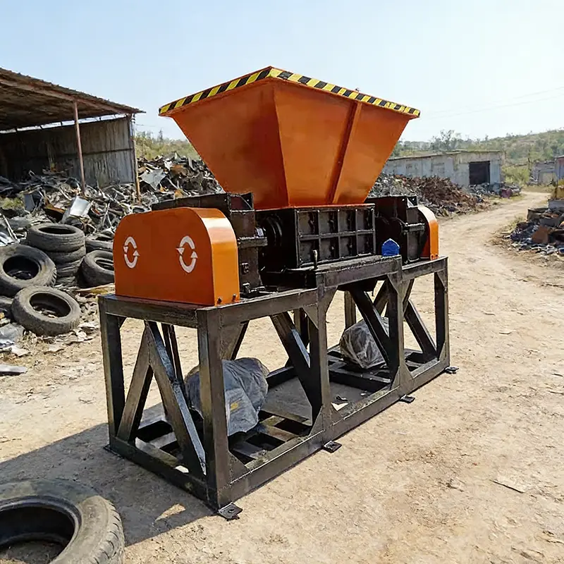 Customized Heavy Duty Waste Tire Shredder Machine Double Shaft High Efficiency Shredding Equipment for Recycling and Reusing — image 5