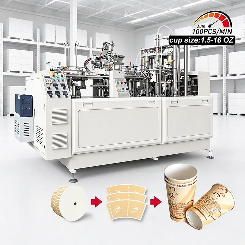 Ripple Wall Coffee Paper Cup Making Machine Produce Thermal Insulated Hot Drink Paper Cups For Cafes — image 8