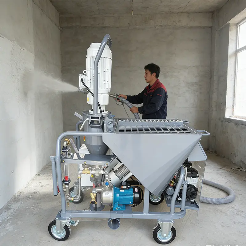 Customized High Efficiency Gypsum Spraying Machine Mortar Sprayer Cement Plaster Pump Tools for Construction Building Si — view 1
