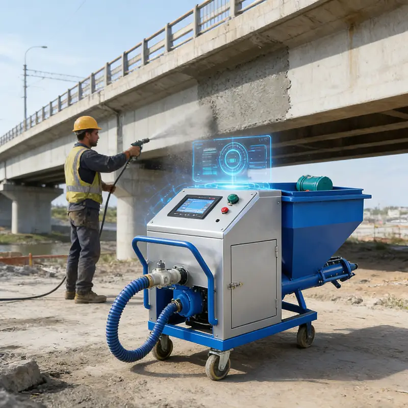 Mortar Sprayer Cement Concrete Spraying Machine Wall Plastering Stucco Pump Construction Tool for Building Decoration Wo — view 1