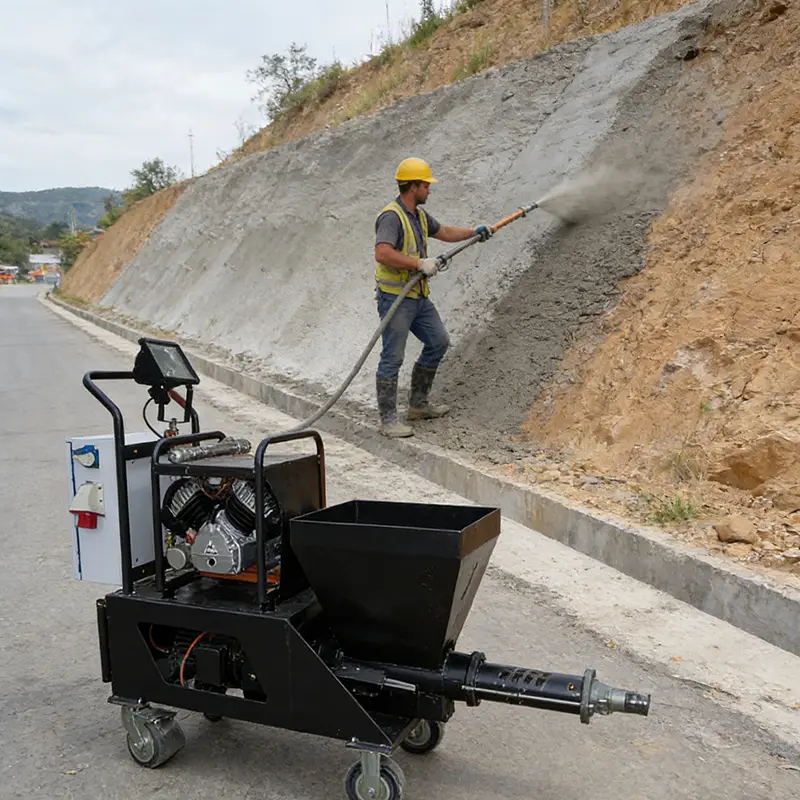 Mortar Sprayer Cement Concrete Spraying Machine Wall Plastering Construction Tool for Building Site Home Decoration Proj — view 1