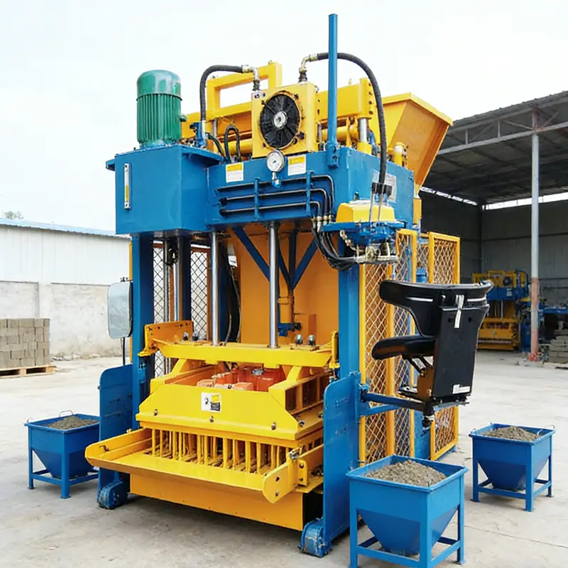 Customized Concrete Brick Making Machine Block Maker Machine Interlocking Brick Molding Machine Construction Equipment F — view 1