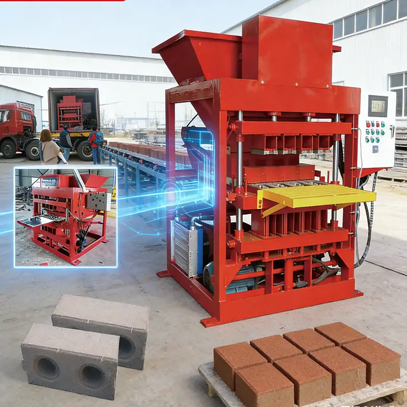 Customized Cement Brick Making Machine Concrete Hollow Block Molding Machine Hydraulic Brick Making Machinery For Africa — view 1