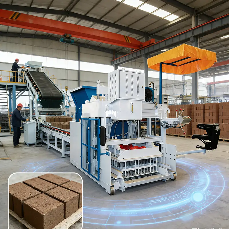 Customized Hydraulic Hollow Brick Making Machine Concrete Block Molding Machine Paver Interlocking Brick Making Machiner — view 1