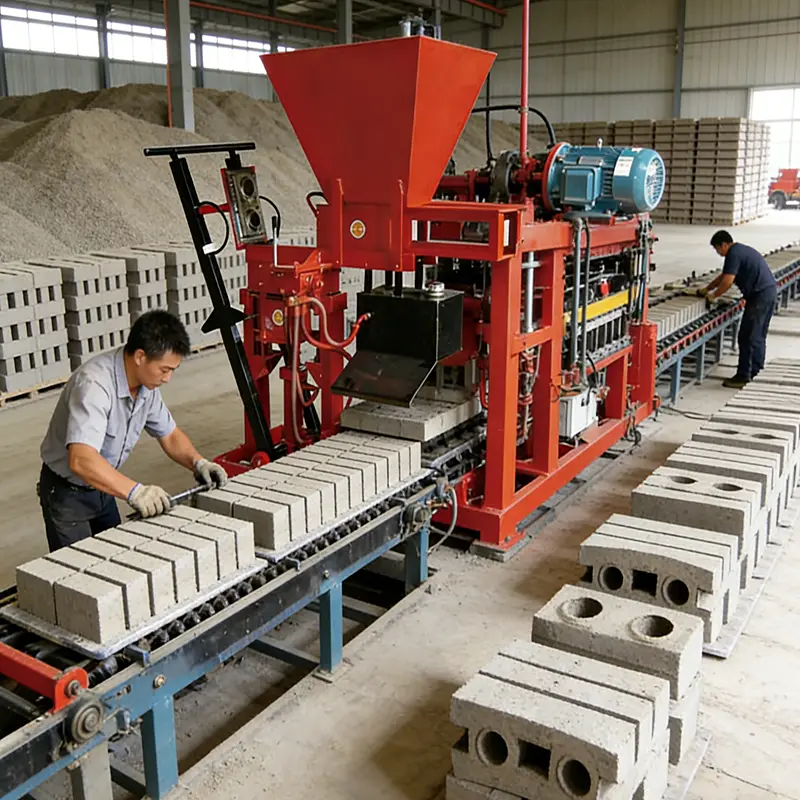 Customized Brick Making Machine Portable Concrete Block Maker Machine Interlocking Brick Moulding Machinery With Custom — view 1