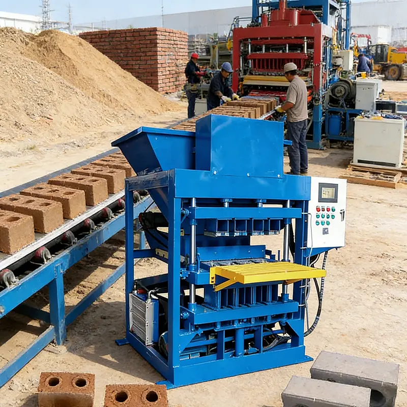 Semi-Automatic Diesel Interlocking Brick Making Machine, Robust & Durable for Small Construction Business — view 1