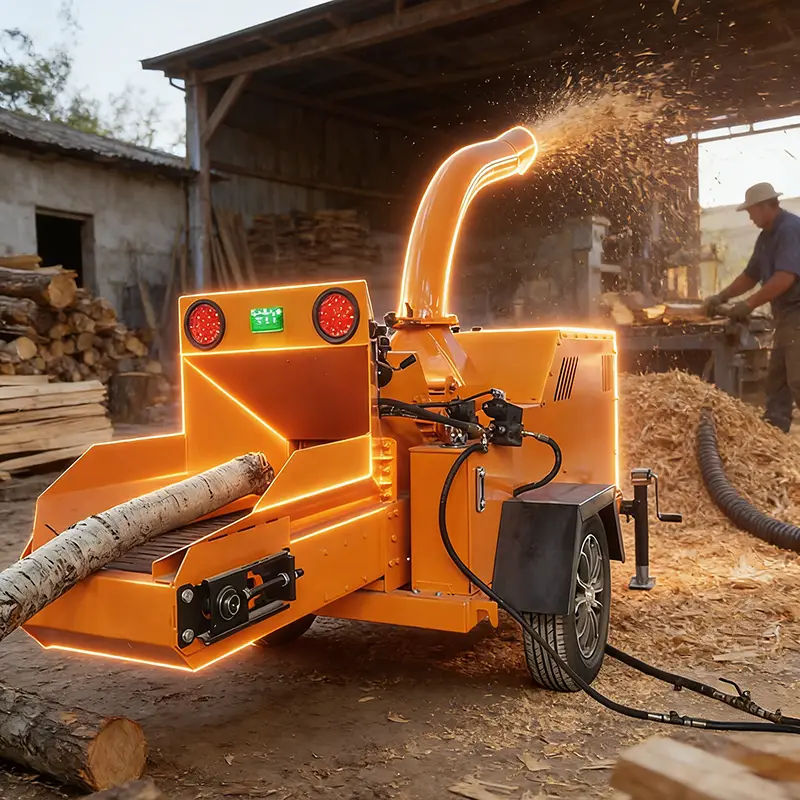 Customized Professional Forestry Wood Chipper 5 Inch Max Diameter Heavy Duty Frame with Tow Bar for Farm Large Branch Sh — view 1