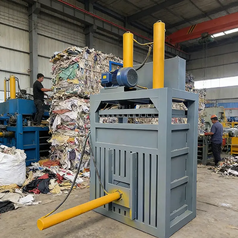 Customized Mini Hydraulic Baler Vertical Small Waste Paper Cardboard Compactor Baling Machine Portable Recycling Press — view 1