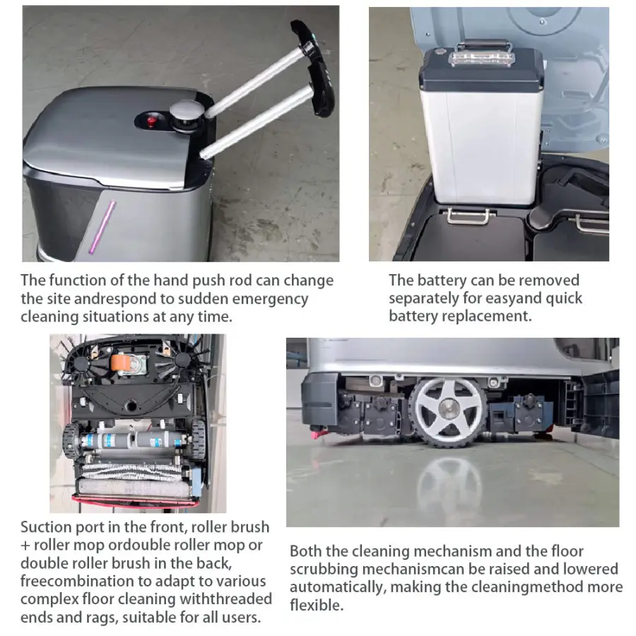 All-in-One Floor Scrubber Sweeper Dust & Stain Remover for Concrete Floor — image 4