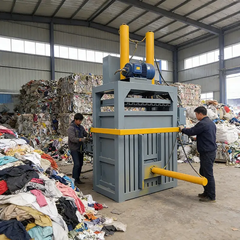 Customized Hydraulic Baler Vertical Scrap Metal Steel Iron Compactor Baling Press Machine Industrial Recycling Equipment — view 1