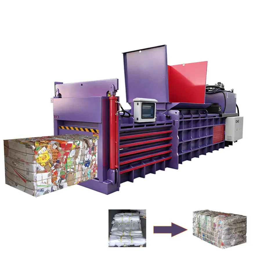 Customized Hydraulic Baler Machine Vertical Semi-Automatic Waste Paper Cardboard Bottle Compactor Recycling Press Equipment — image 5