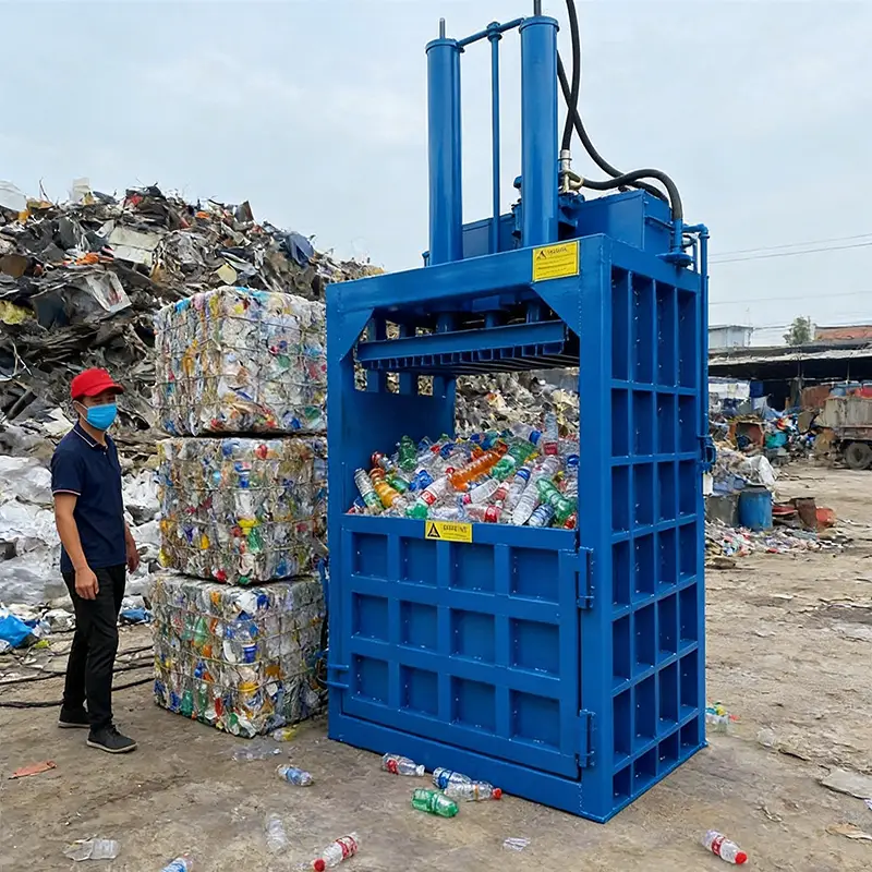 Customized Hydraulic Baler Full Automatic Waste Plastic Film Bottle Carton Compressing Baling Machine Recycling Press — view 1
