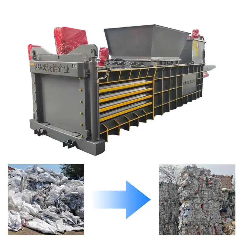 Customized Hydraulic Baler Full Automatic Waste Plastic Film Bottle Carton Compressing Baling Machine Recycling Press — image 3