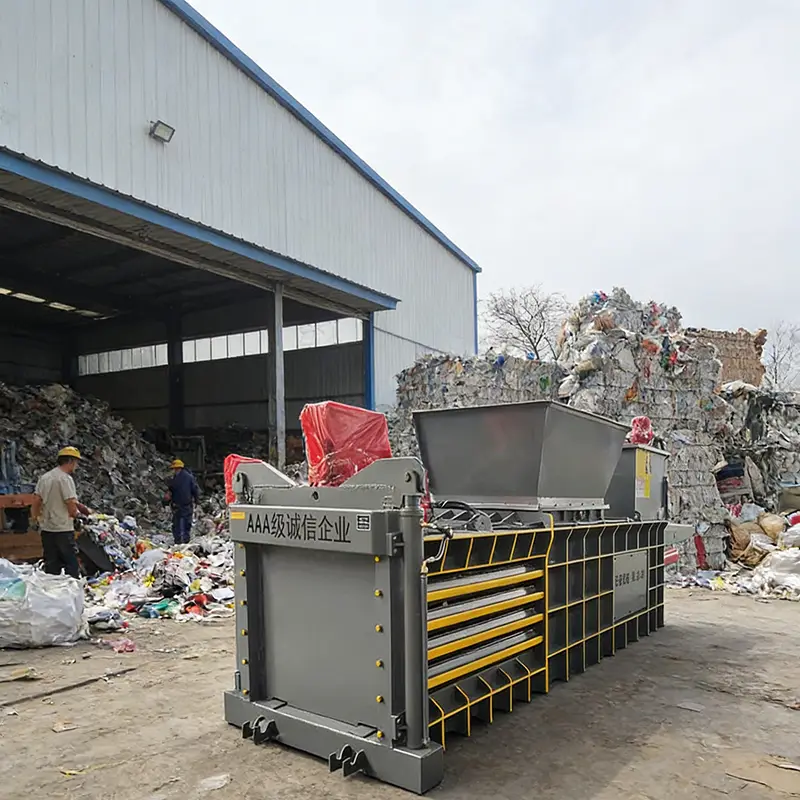 Customized Horizontal Hydraulic Baler Waste Paper Carton Plastic Compactor Baling Machine Recycling Press for Business S — view 1