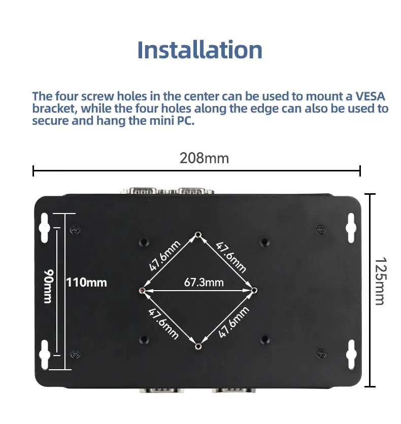 Fanless Industrial PC Intel Core i5-6300U 4x COM RS232 RS485 2xGbE 4G 5G LTE WiFi Windows11/10 Linux ATX Remote Power Switch — image 4