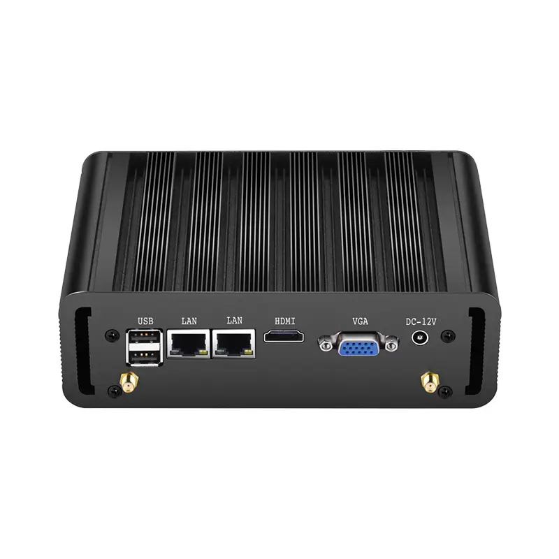 Fanless Industrial Mini PC Intel N100 J6412 2x Ethernet 2x COM RS232/485 6x USB 4G LTE SIM Card WiFi Windows Linux — image 2