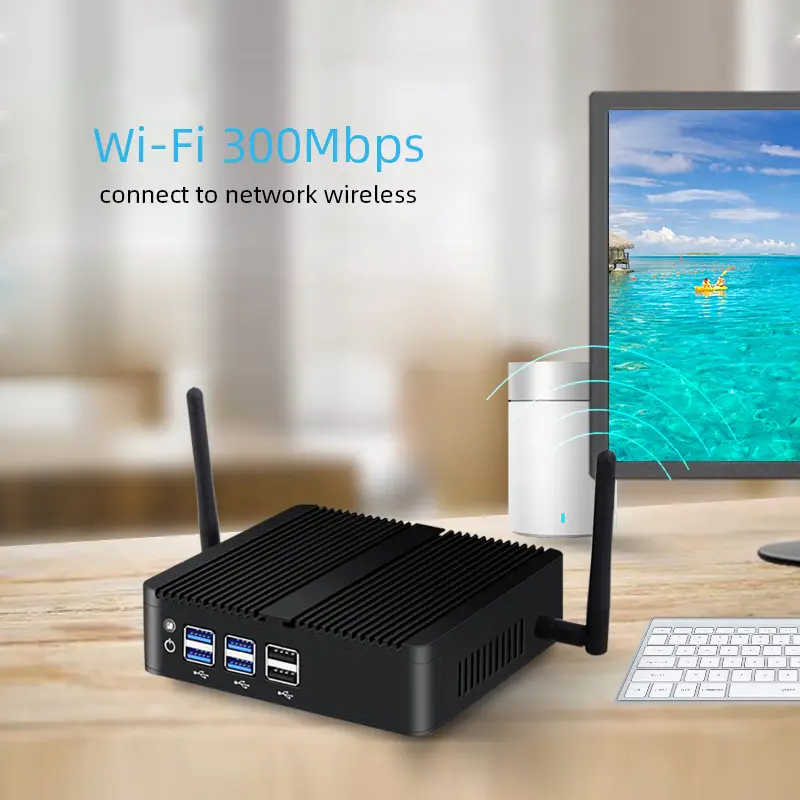Fanless Mini PC Intel Core i7-4500U i5-4200U i3-5005U Windows 10 300M WiFi 8GB DDR3L 128GB/256GB/512GB SSD Barebone Computers — image 3