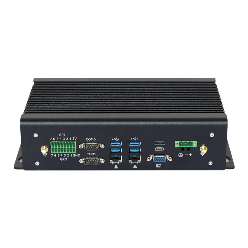 Fanless IPC Mini PC Intel Core i7-9750H 6x COM DB9 RS232 RS422 RS485 GPIO 3*HDMI 6x USB 2*Ethenret WiFi 4G LTE Windows Linux — image 3