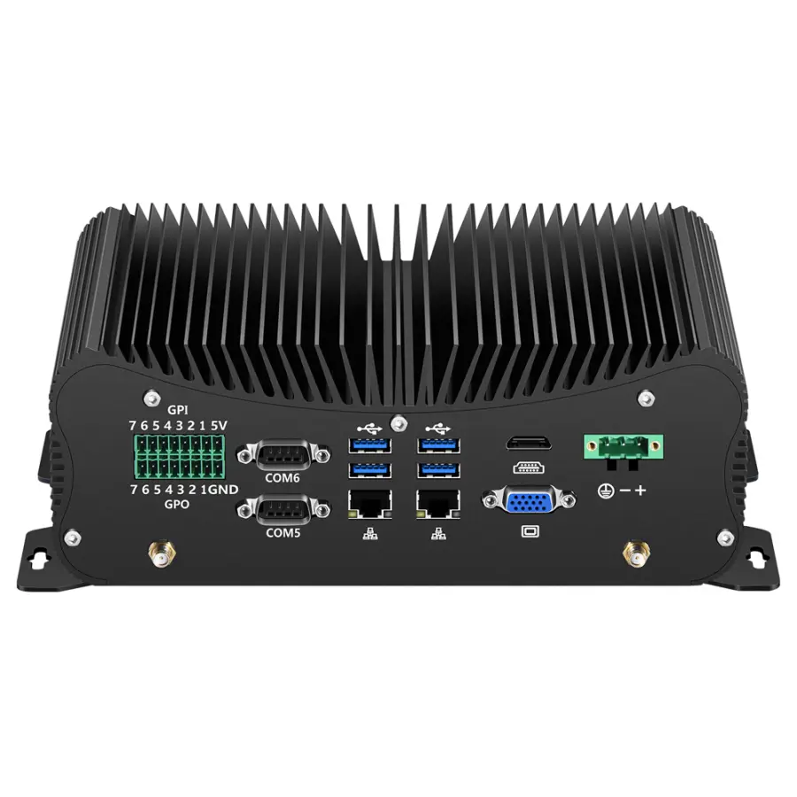 Fanless IPC Industrial Intel i7-10510U i7-1255U 2*LAN 6x DB9 RS232/422/485 GPIO HDMI VGA 6*USB WiFi 4G LTE 9V-36V Windows Linux — image 4