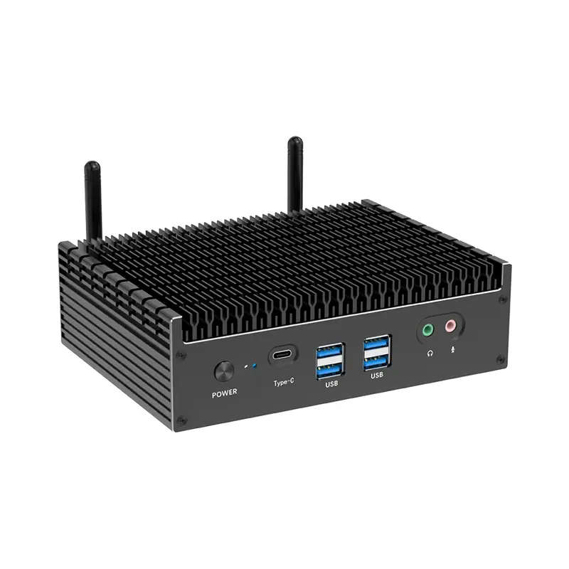 Fanless Mini PC 12th 13th Intel Core i7 1355U 1255U 2xDDR4 2xM.2 NVME SSD Windows10/11 WiFi6 Type-C Thunderbolt4 2.5G Ethernet — image 2